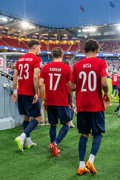 Jørgen Strand Larsen, Fredrik André Bjørkan and Antonio