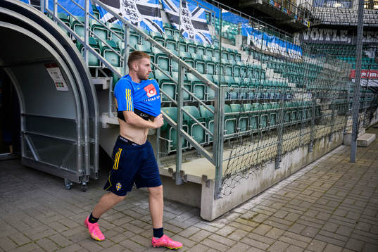 Dejan Kulusevski of the Swedish national football team at a