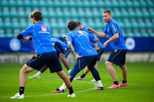 Dejan Kulusevski of the Swedish national football team at a