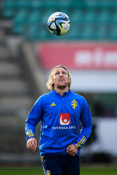 Emil Forsberg of the Swedish national football team at a