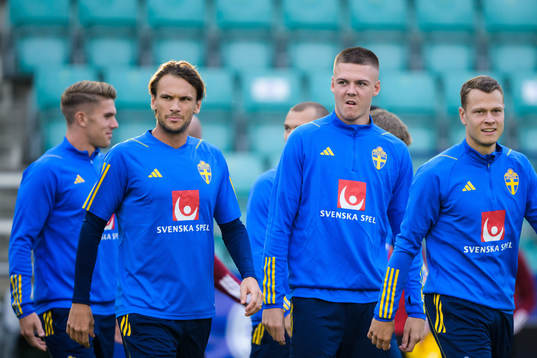 Albin Ekdal and Emil Holm of the Swedish national football