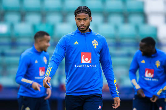 Jens Cajuste of the Swedish national football team at a