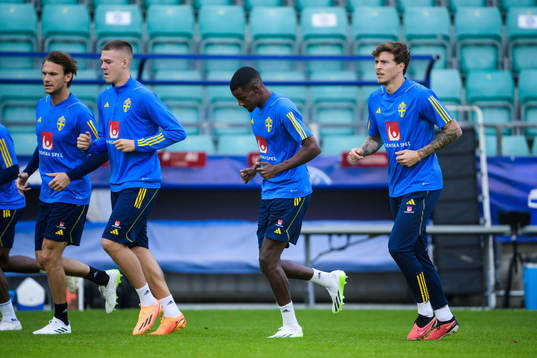 Albin Ekdal, Emil Holm, Alexander Isak and Victor Nilsson