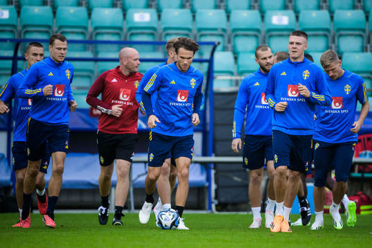 Viktor Claesson, Albin Ekdal and Emil Holm of the Swedish
