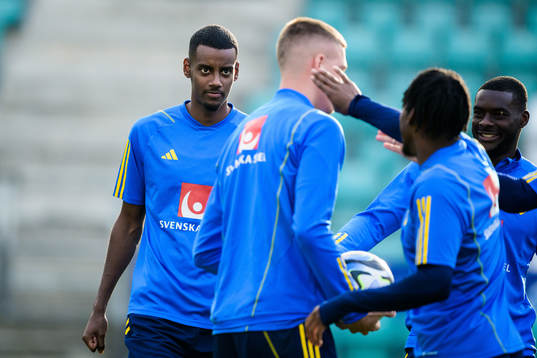 Alexander Isak of the Swedish national football team at a