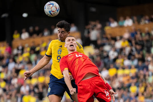 Jusef Erabi of Sweden and Andrej Stojcevski of North