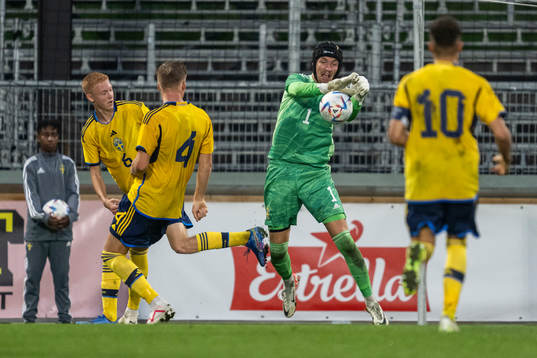 Goalkeeper Noel Törnqvist of Sweden