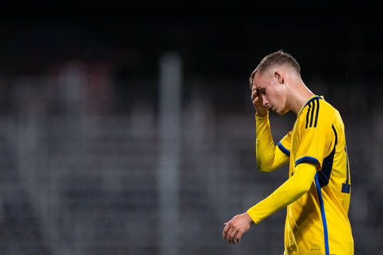 Jacob Ondrejka of Sweden looks dejected