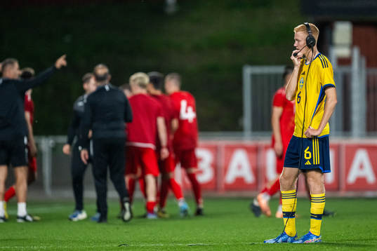 Hugo Larsson of Sweden is interviewed