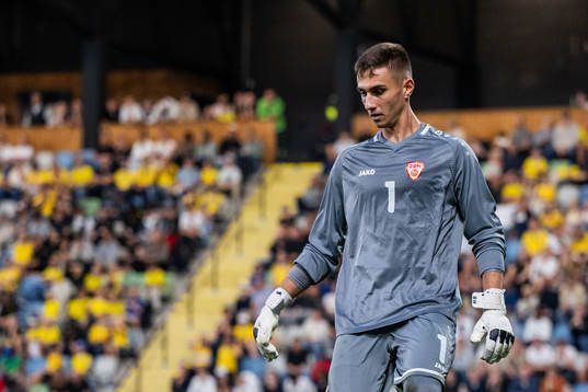 goalkeeper Marko Alchevski of North Macedonia