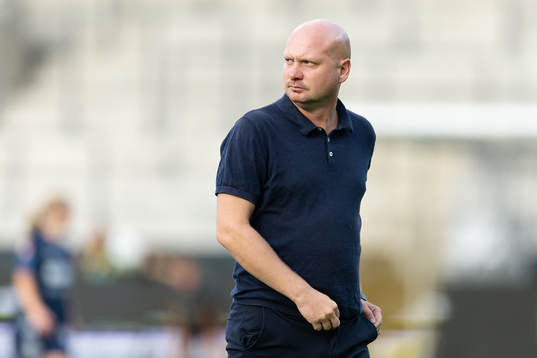 FC Rosengårds assisterande tränare Joel Kjetselberg innan