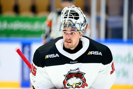 Malmö Redhawks målvakt Adam Werner