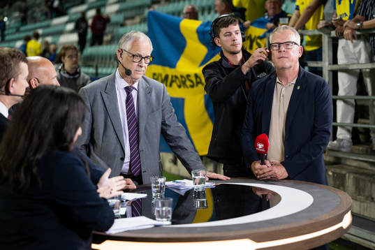 head coach Janne Andersson of Sweden in Viaplay’s studio