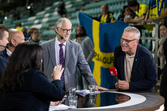 head coach Janne Andersson of Sweden in Viaplay’s studio