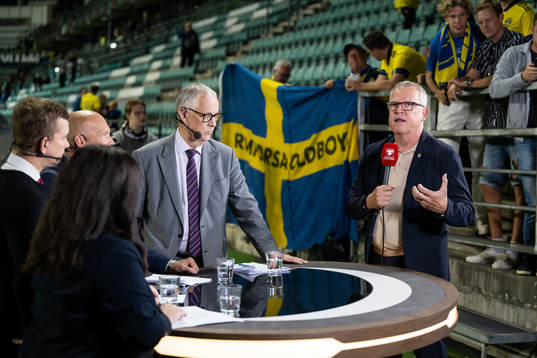 head coach Janne Andersson of Sweden in Viaplay’s studio