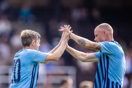 Djurgårdens Jesper Blomqvist och Fredrik Stenman