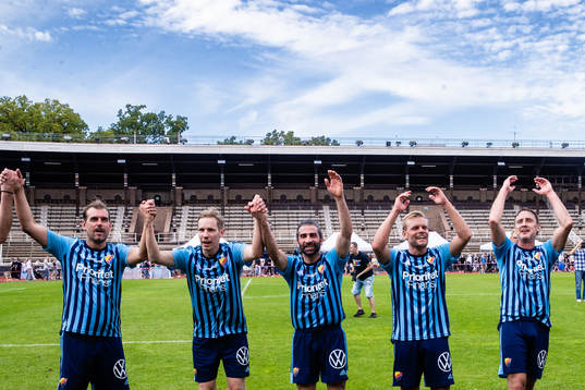 Djurgårdens Joel Riddez, Abgar Barsom, Johan Arneng och