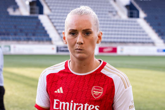 Stina Blackstenius of Arsenal looks dejected