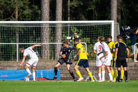 Victor Froholdt of Denmark scores 1-3