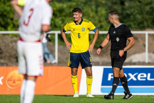 Allen Smajic of Sweden looks dejected