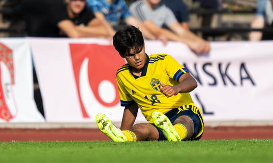 Noel Sernelius of Sweden looks dejected