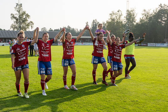 Vittsjös spelare jublar
