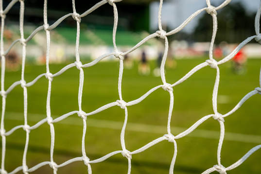 Nätmaskor i ett fotbollsmål