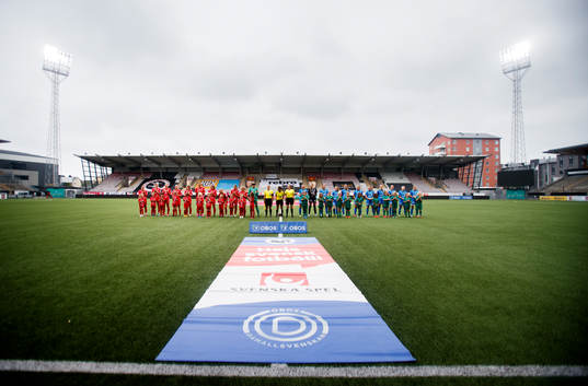 OBOS Damallsvenskan logo och laguppställning