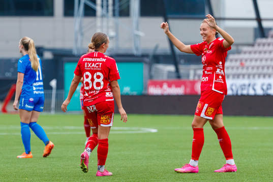 Örebros Maja Bodin och Jenny-Julia Danielsson jublar