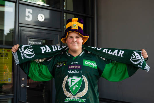 Supporters of Färjestad ahead the CHL game between