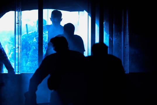 The players enter the ice