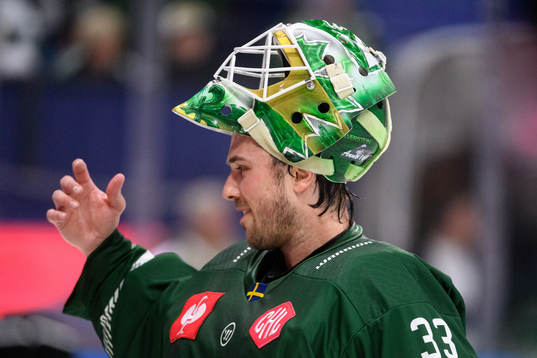 Goalkeeper Max Lagace of Färjestad