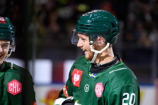 Marcus Westfält of Färjestad celebrates