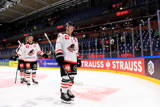 Lasse Bo Knudsen of Aalborg Pirates looks dejected