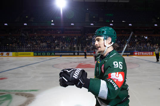 David Tomasek of Färjestad of celebrates