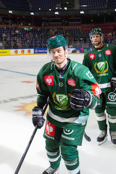 Joel Kellman of Färjestad celebrates