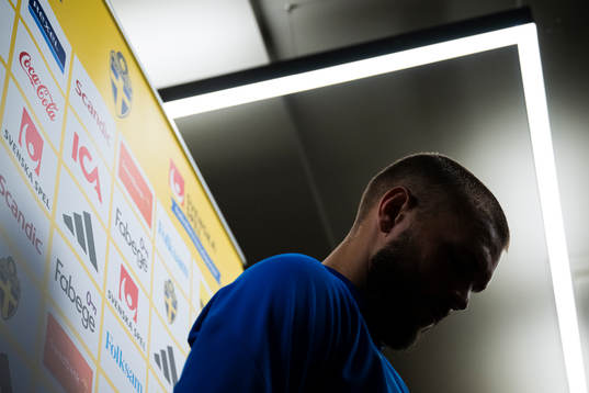 Jesper Karlström of the Swedish national football team at
