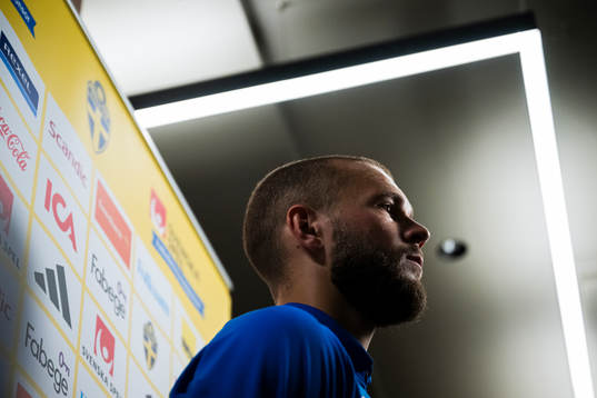 Jesper Karlström of the Swedish national football team at