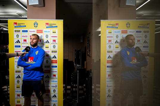 Jesper Karlström of the Swedish national football team at