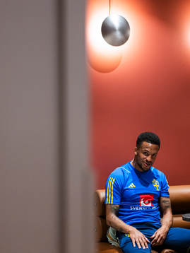 Martin Olsson of the Swedish national football team at a