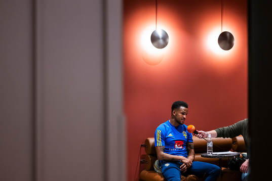 Martin Olsson of the Swedish national football team at a