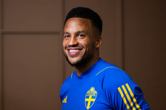 Martin Olsson of the Swedish national football team at a