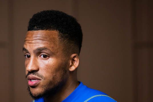 Martin Olsson of the Swedish national football team at a