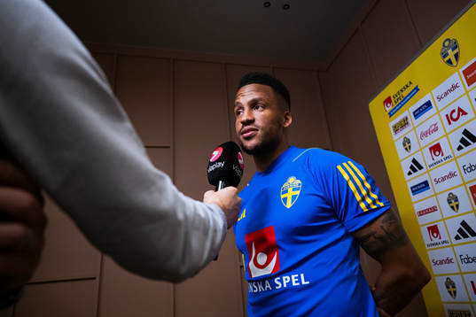 Martin Olsson of the Swedish national football team at a