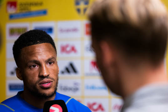 Martin Olsson of the Swedish national football team at a