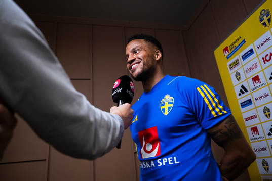 Martin Olsson of the Swedish national football team at a