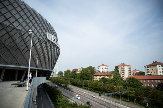 Exteriör vy av Tele2 Arena