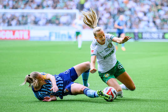Djurgårdens Matilda Plan och Hammarbys Ellen Wangerheim