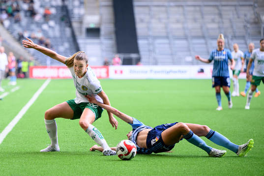 Hammarbys Emma Westin och Djurgårdens Beata Kollmats