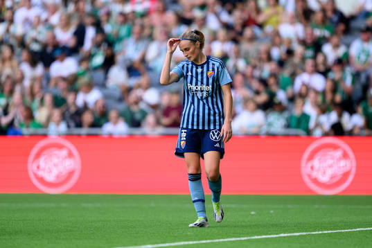 Djurgårdens Kamilla Lilhammer Karlsen deppar